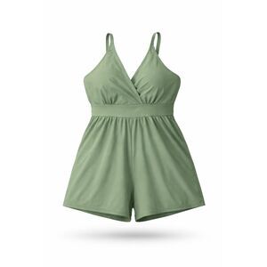 Bloomchic Sage Green Plus Size Swim Romper Shorts One-Piece Swimsuit Size 22